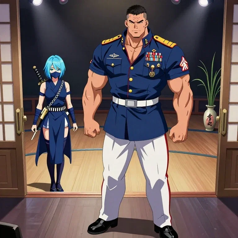 anime marine strongman kunoichi kasumi scene