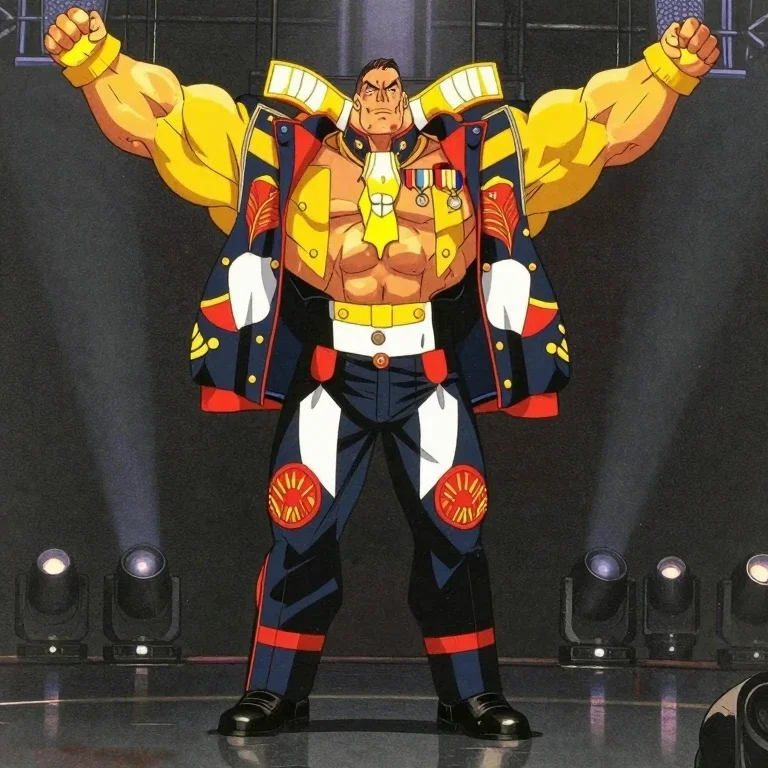 marine strongman on stage in uniform
