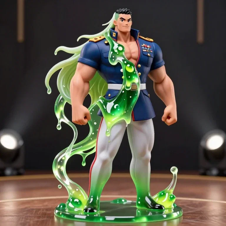 anime marine strongman and slime girl figures