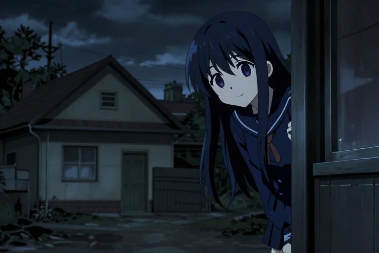 cursed anime girl creepy horror image