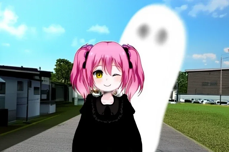 cursed anime girl horror unease background