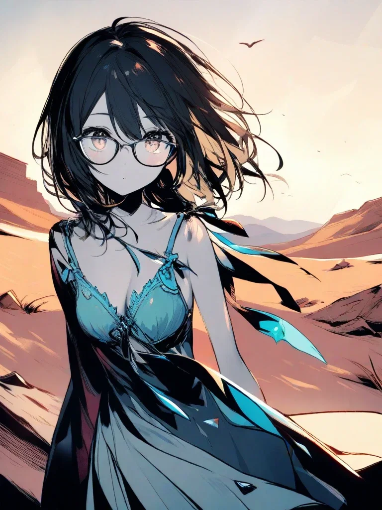 artistic color masterpiece woman desert