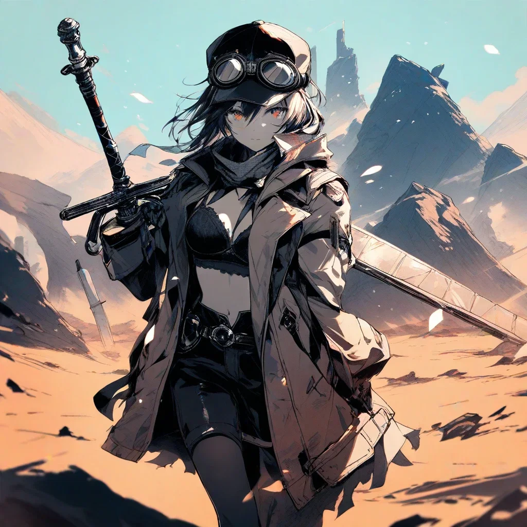 artistic colorful woman desert cool