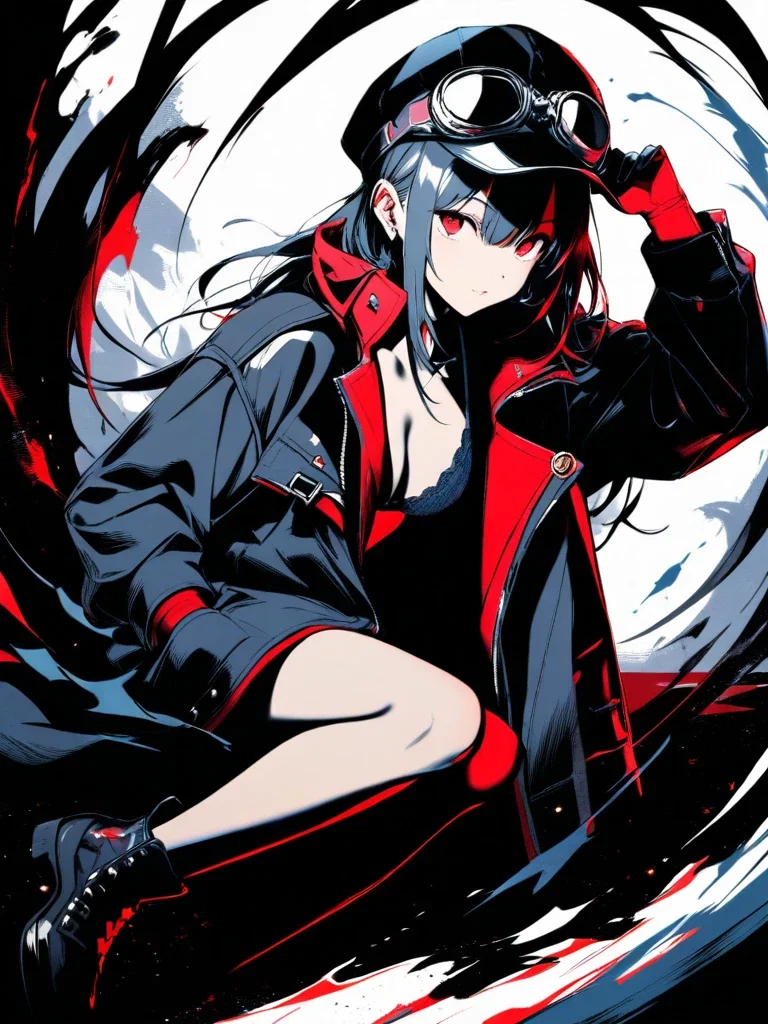 artistic legs woman wearing cap goggles