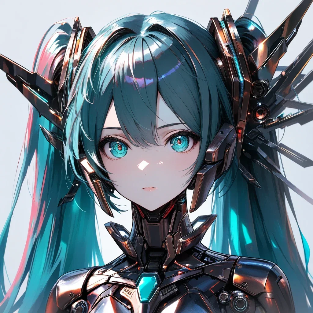 hatsune miku metal cyborg hero cyberpunk tokyo