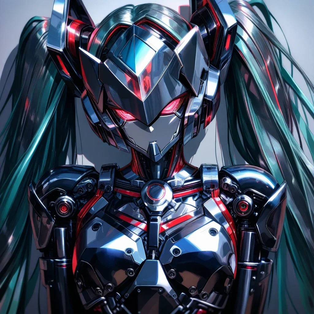 hatsune miku metal cyborg hero cyberpunk tokyo