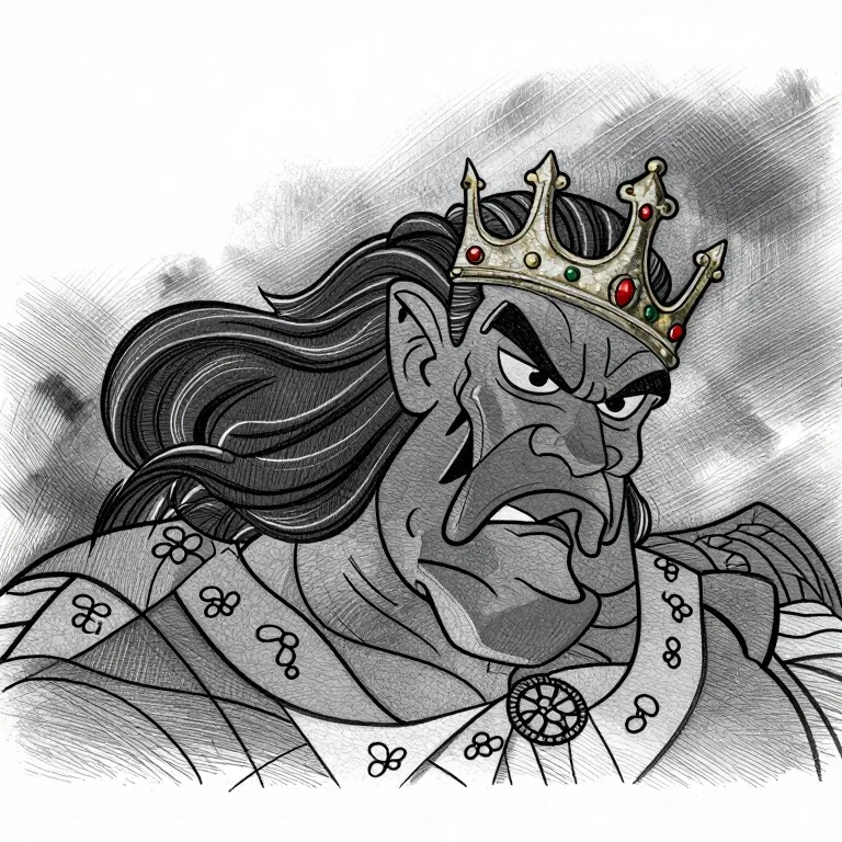 cartoon king with crown