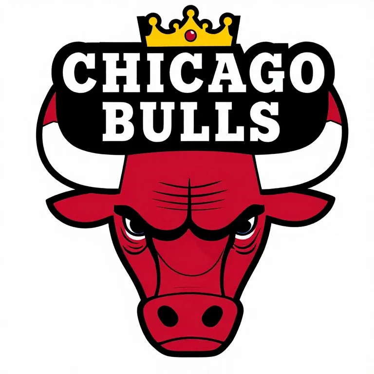 cartoon king and chicago bulls logo