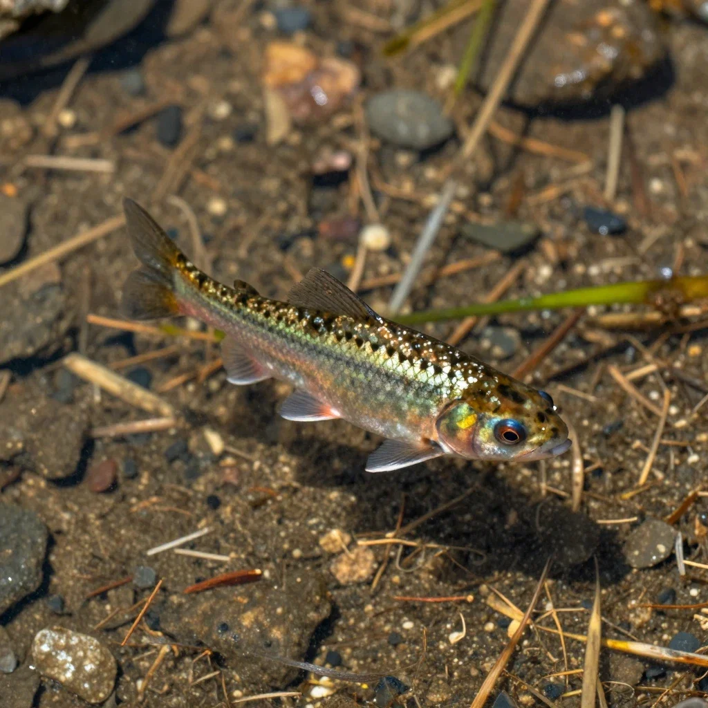 little fish swimming in brook