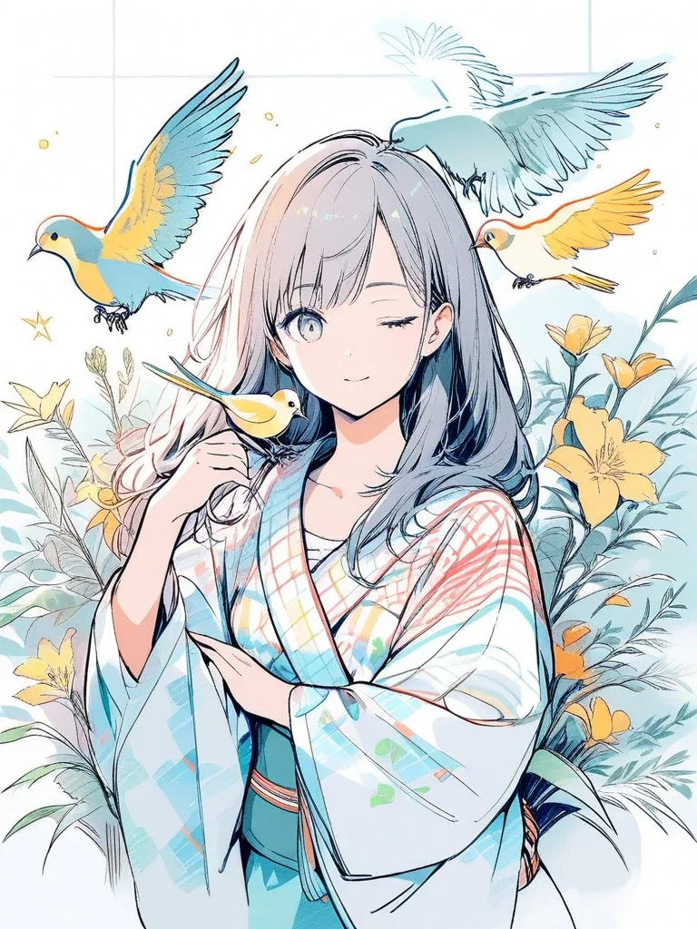 和装の彼女/Traditional Japanese clothing