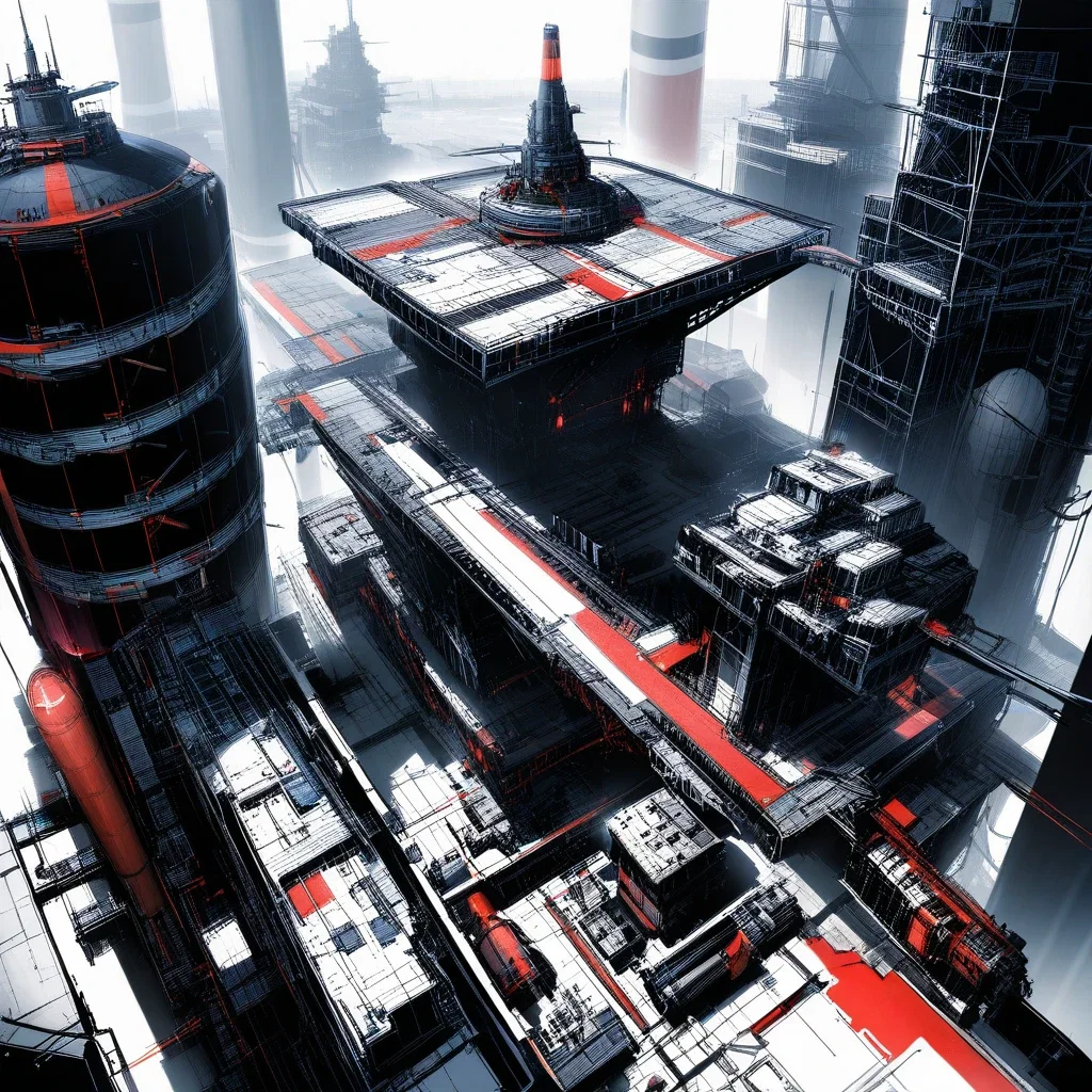 large rocket launch pad cinematic
