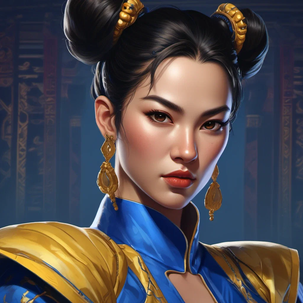 chun li street fighter portrait dramatic lighting