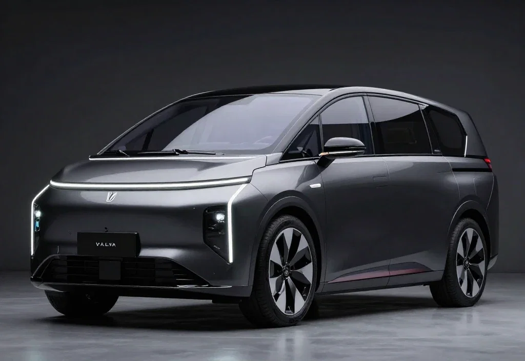 future luxury minivan with led lights