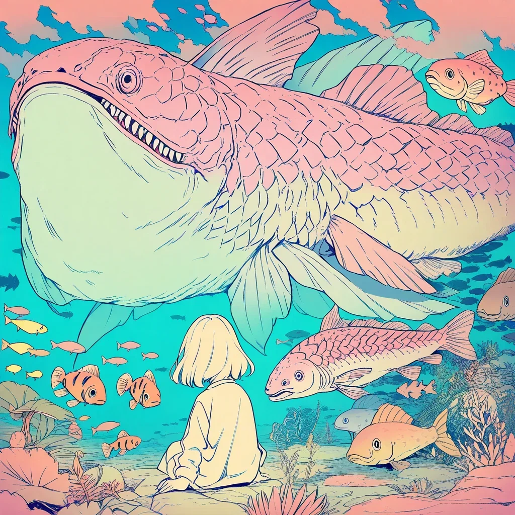 girl gazing at large aquarium full of fish