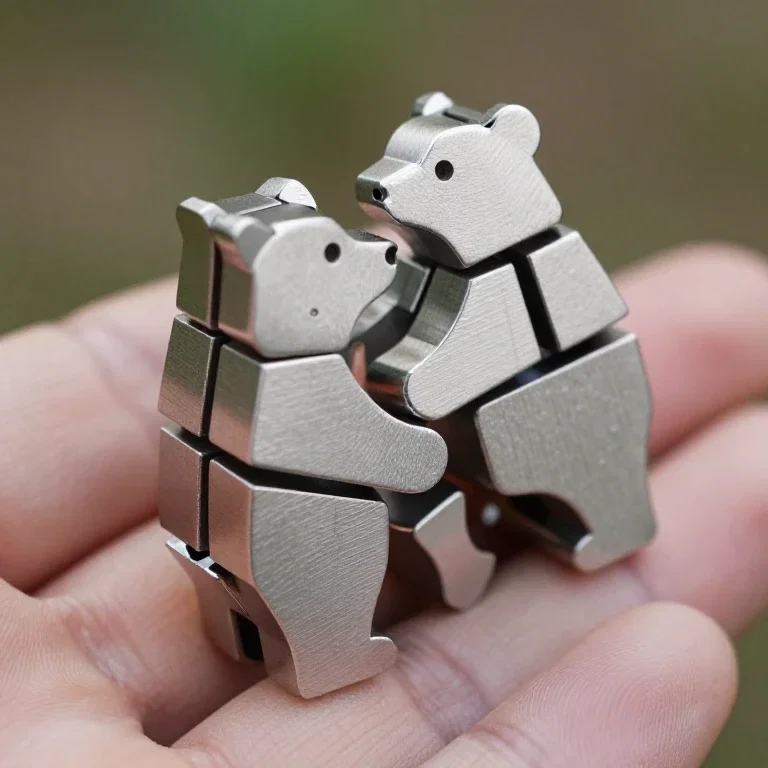 metal puzzle bears hand assembled craftsmanship