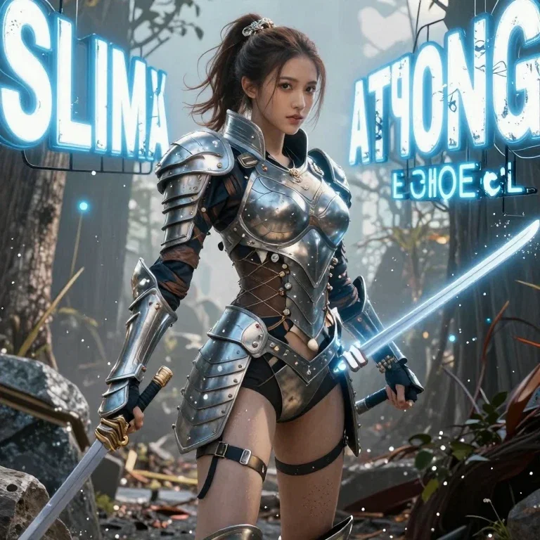 bikini armor beautiful girl swordsman