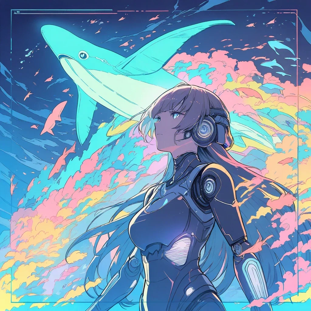 female android aquarium cinematic glow