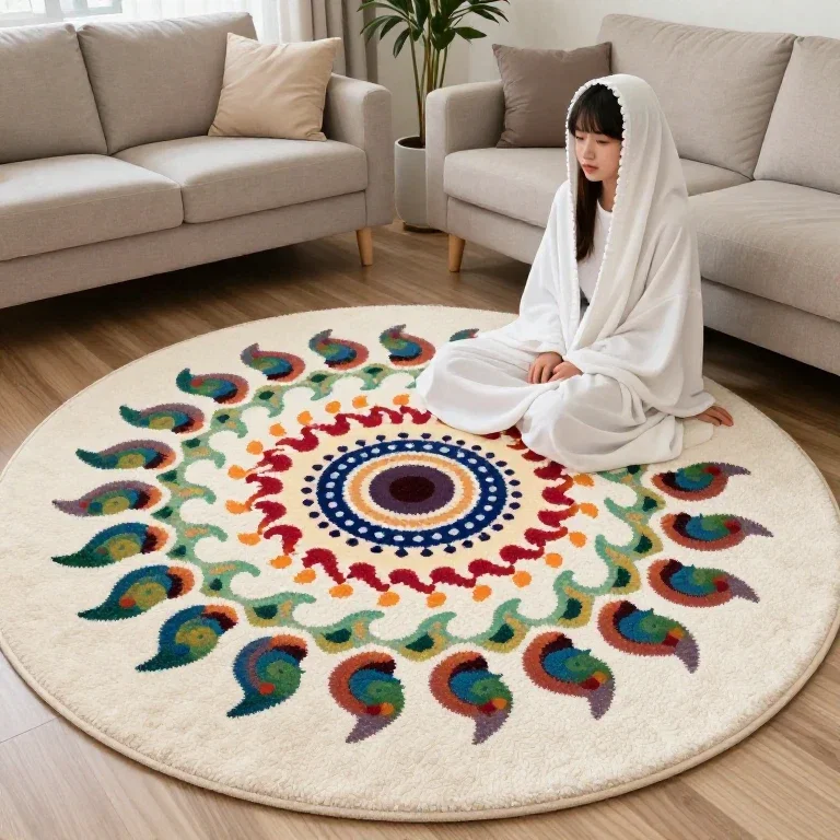 mandelbrot fractal carpet living room cute girl