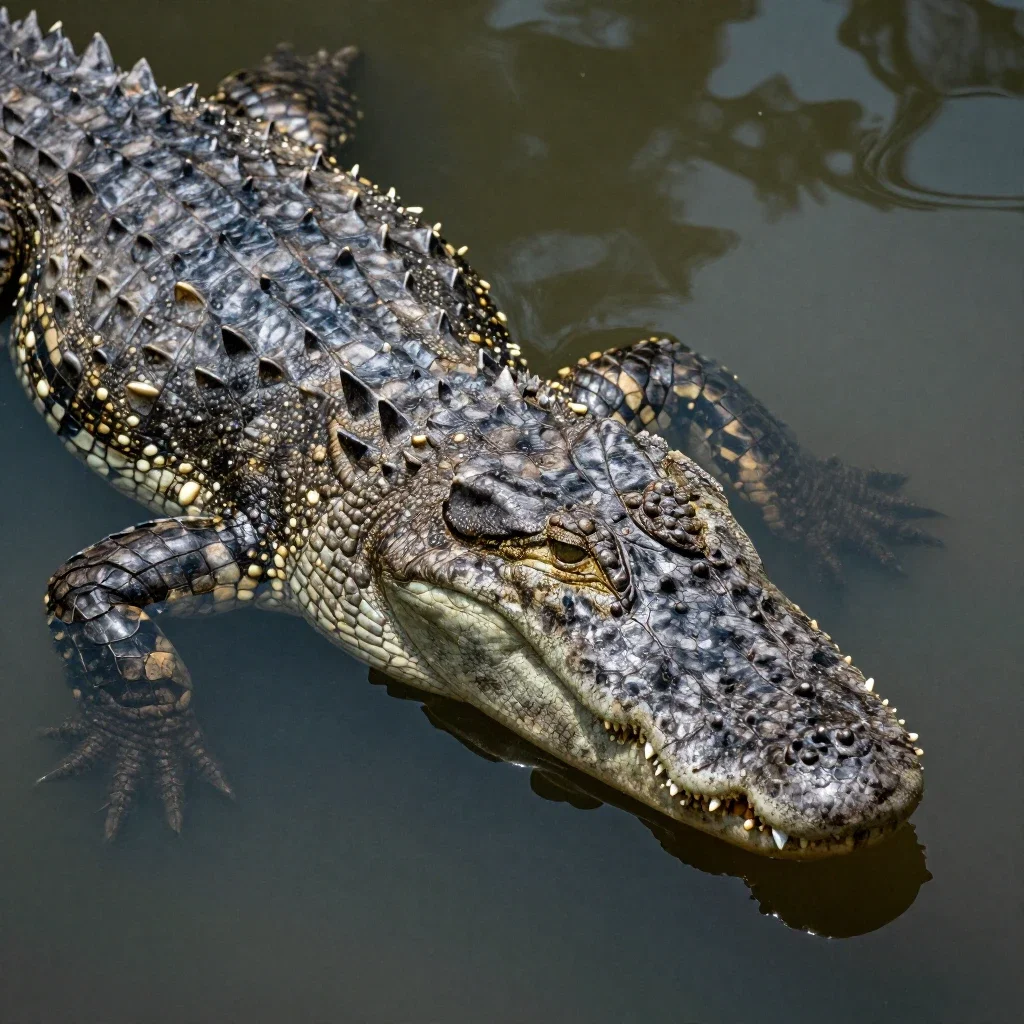 crocodile from water surface