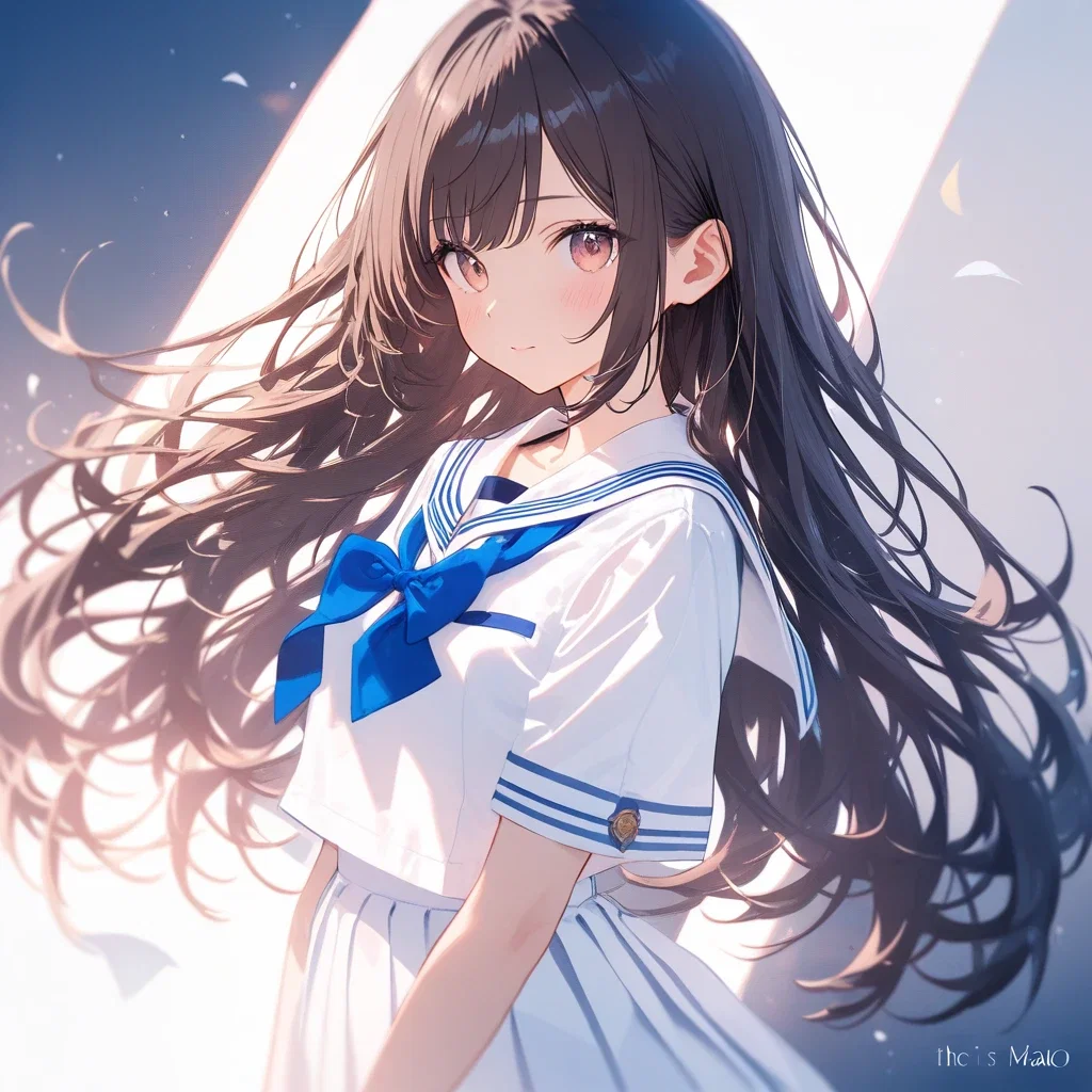 cute girl mako in sailor uniform