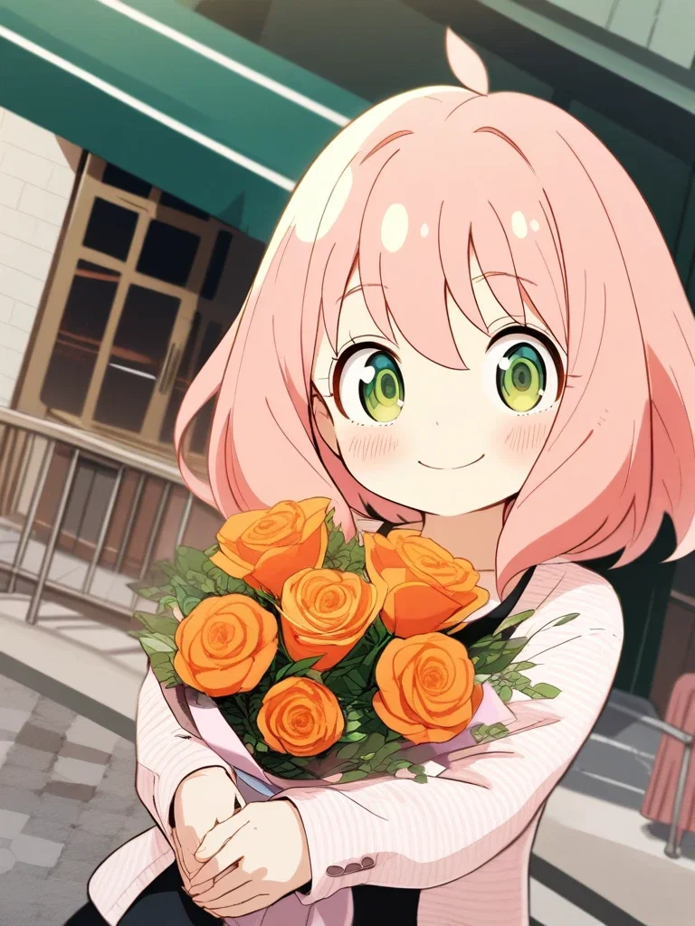 anya spy family spring bouquet roses
