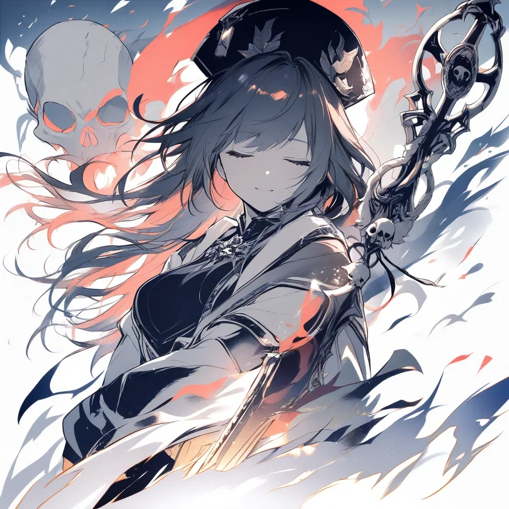 fantasy female cleric healing magic staff