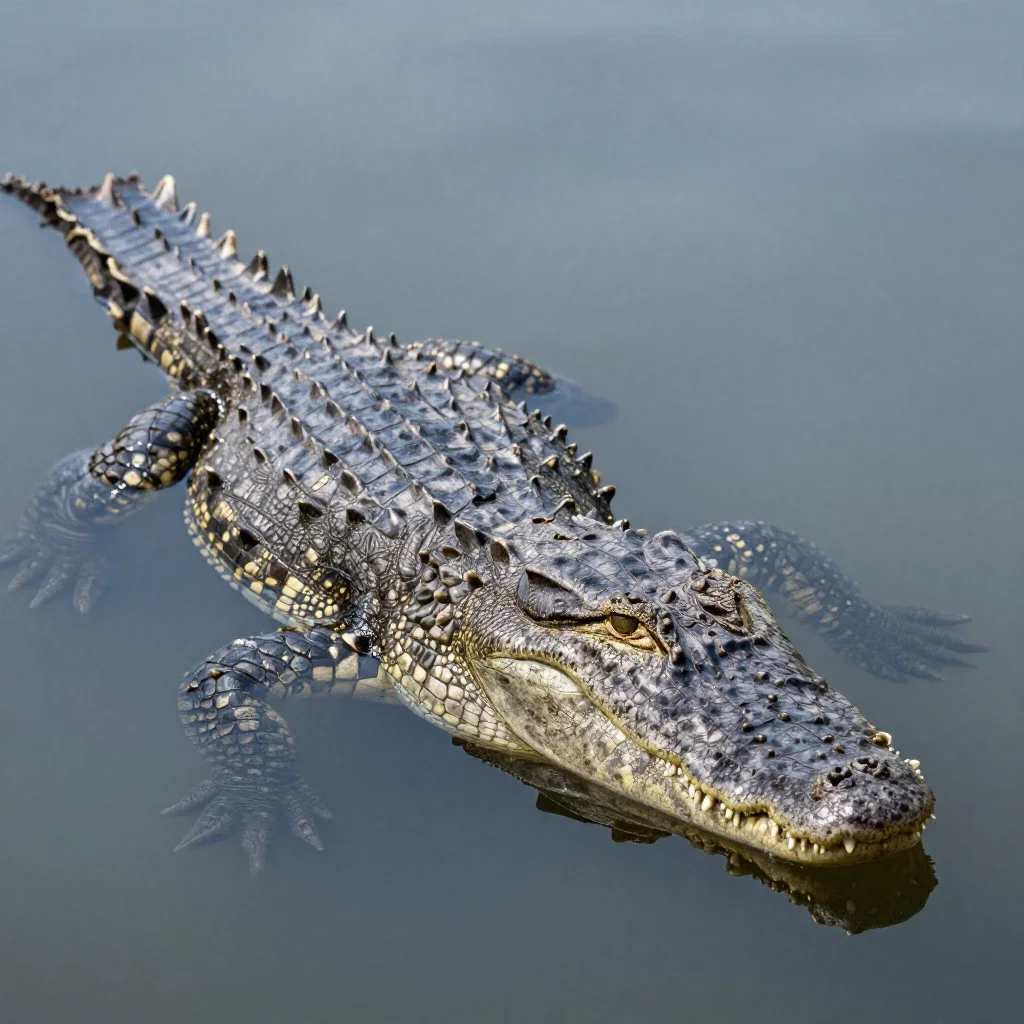 crocodile from water surface