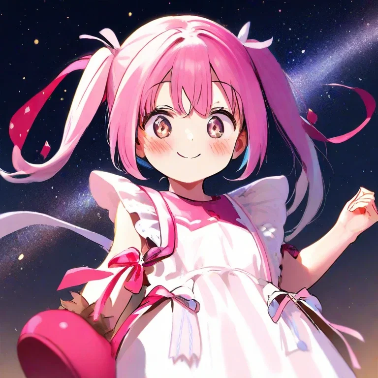 drawing shoujo manga girl smiling blushing twin tails