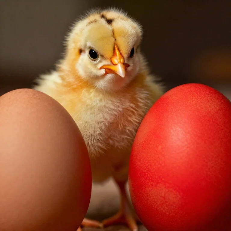 chick with two eggs