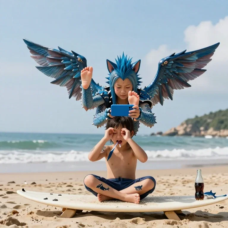 hybrid warrior mars beach surreal actions