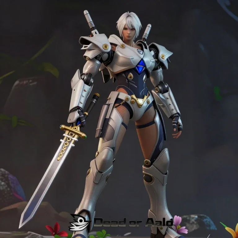 dead or alive beach character white hair