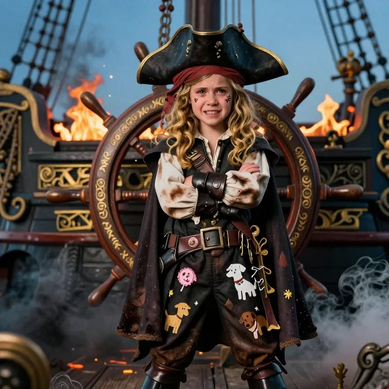 young pirate girl noble lady defiant