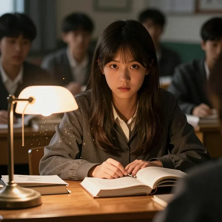 young professor intense gaze student tension