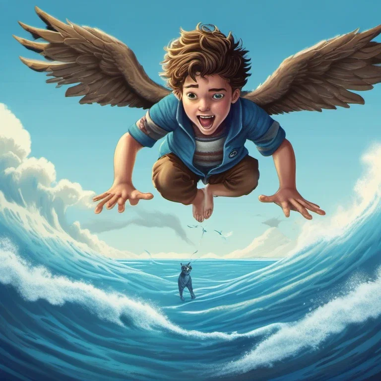 hybrid boy flying arctic seals