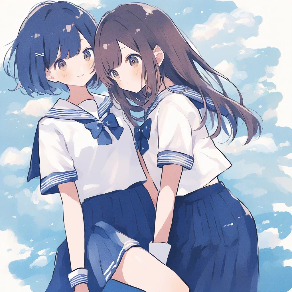 cute girl mako in sailor uniform