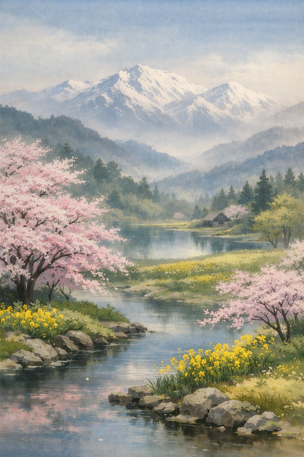 spring landscape painting yokoyama taikan higashiyama kaii