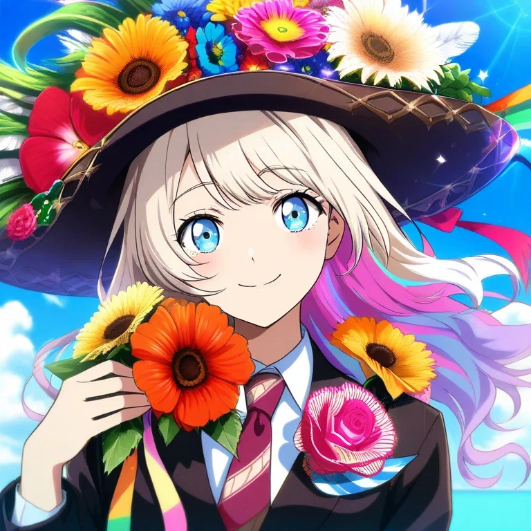 stylish man offering bouquet in breeze