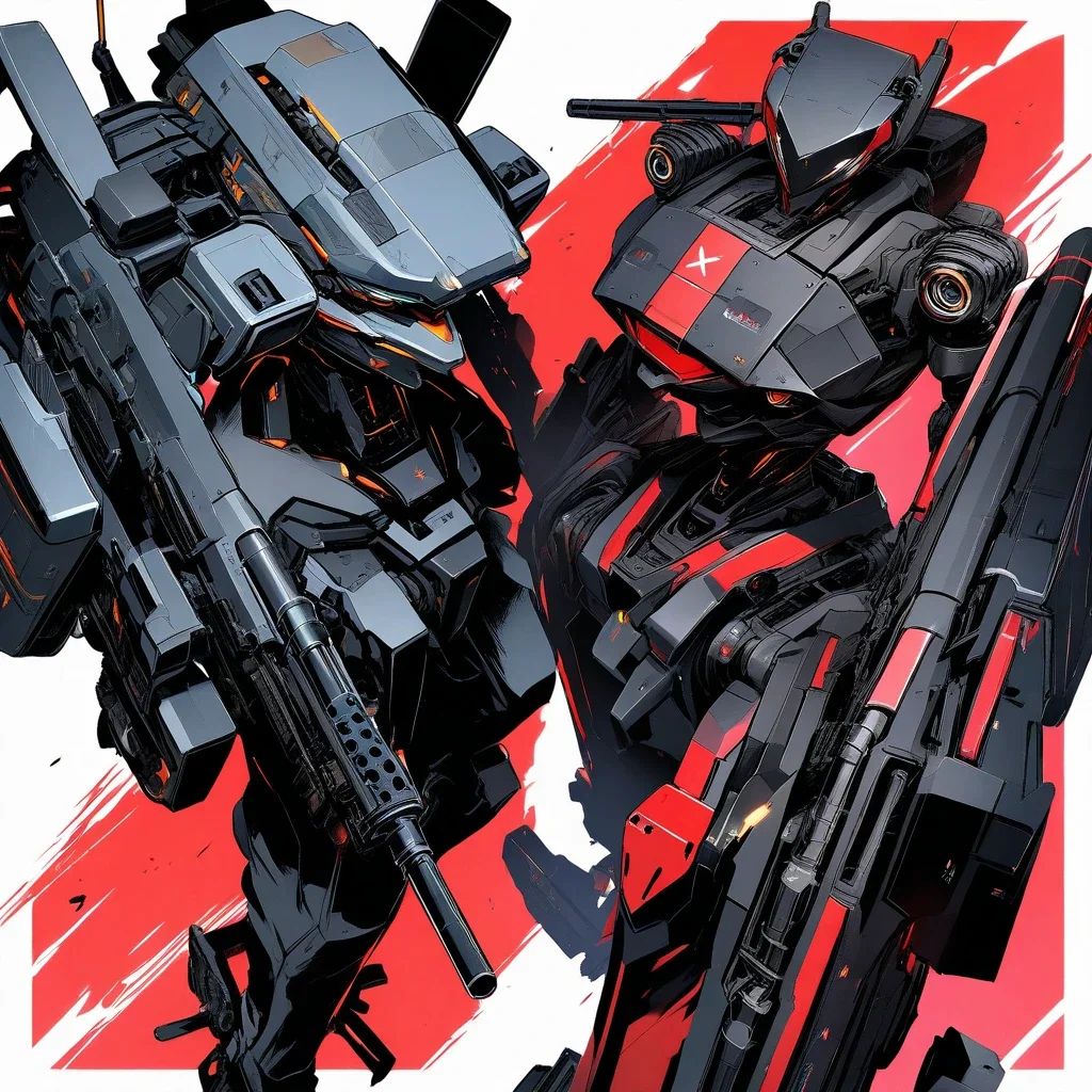 contrast camouflage military reality robot