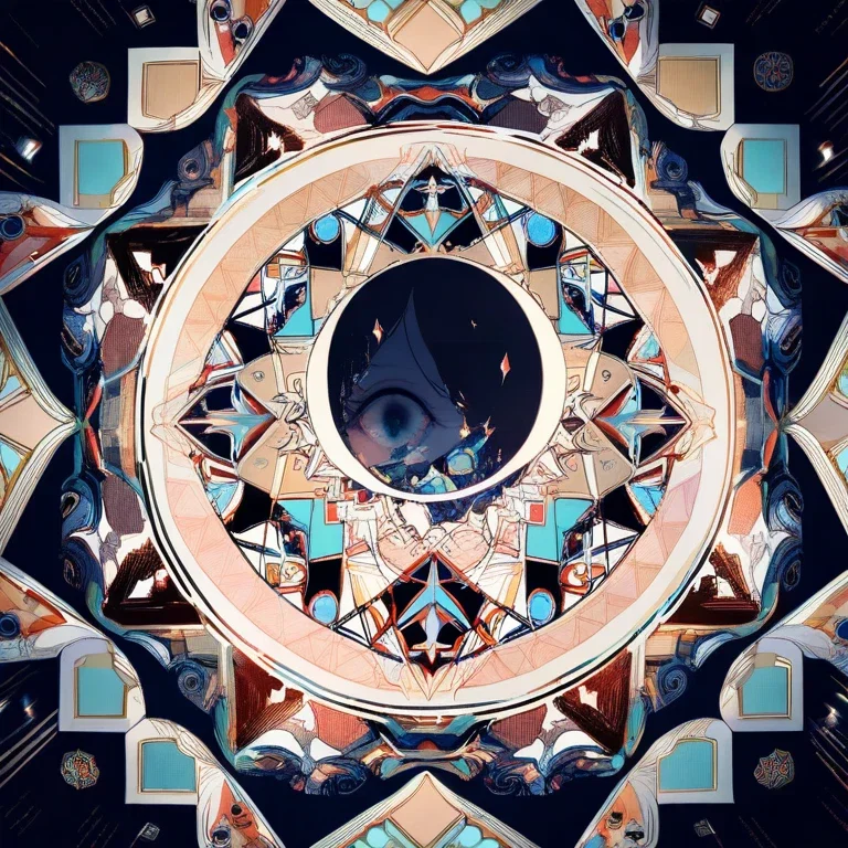 artistic geometric shapes infinite eye kaleidoscope