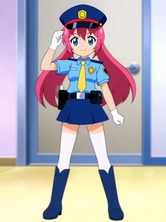 precure police transformation anime full body