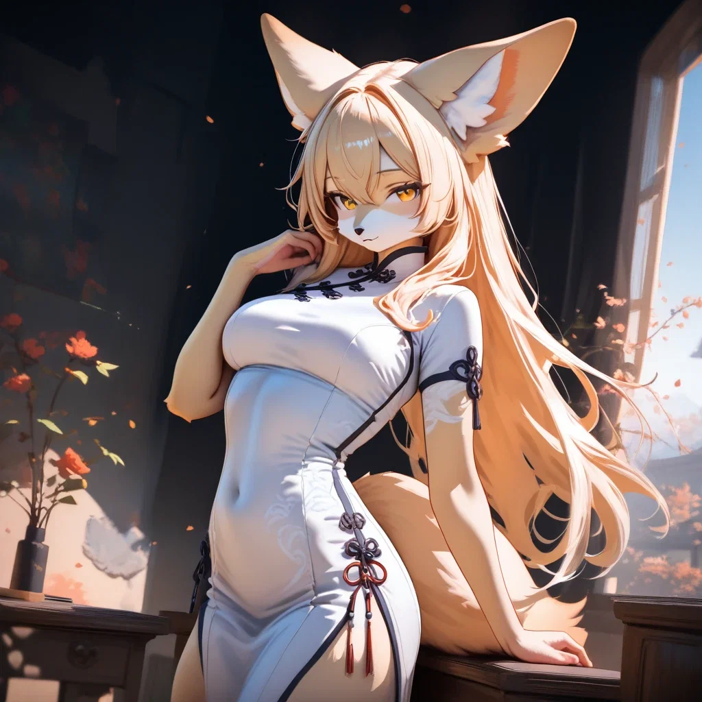 fennec fox girl with fox ears