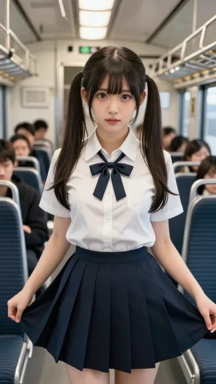cute japanese lifting skirt train