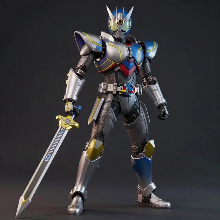 colorful costumed character in dynamic pose