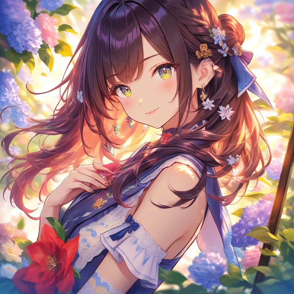 cute beautiful girl oil painting soft lighting