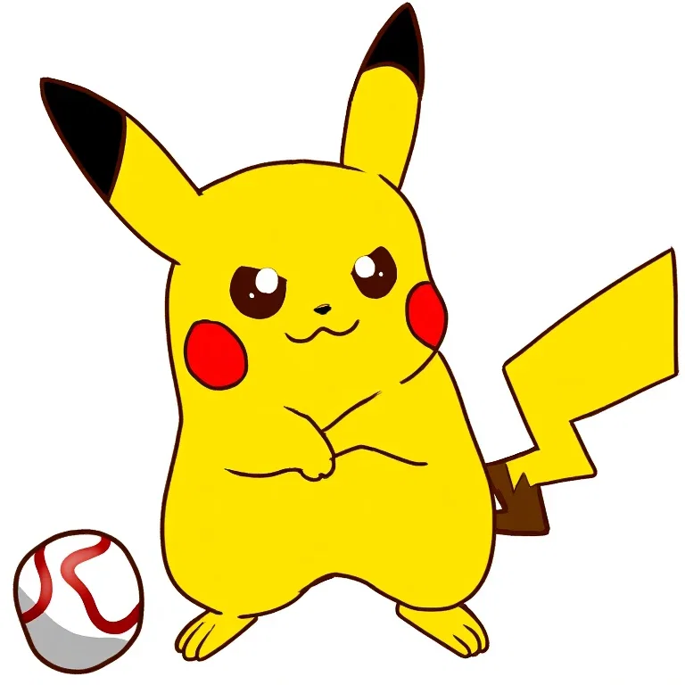 pikachu playing baseball