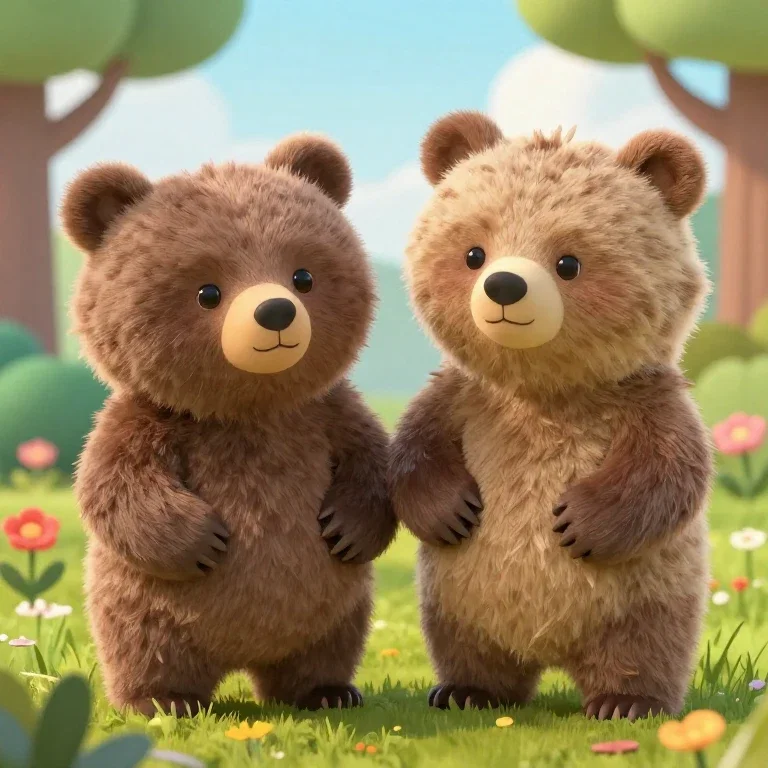 cute two bears