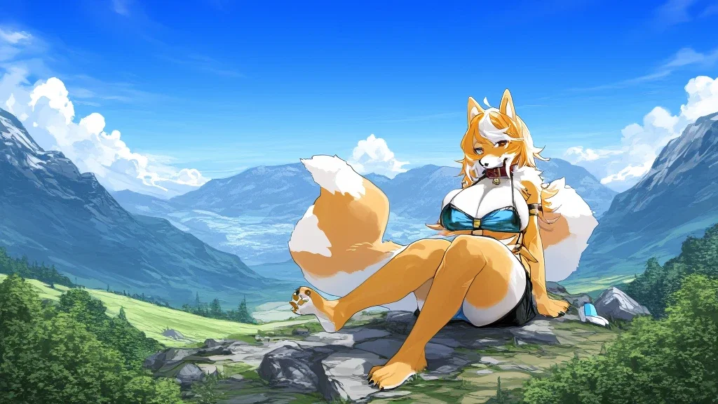 dog beast gigantic breasts valley