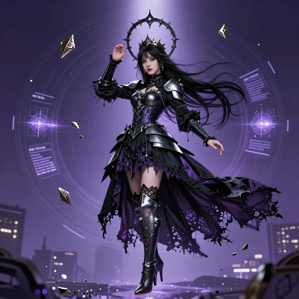 gothic fantasy character in noctrium city