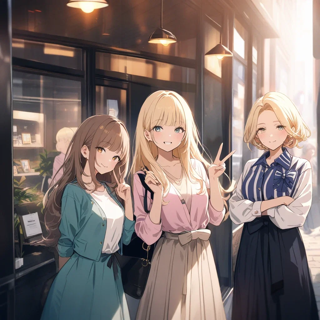 female store employees girly clothes calm atmosphere