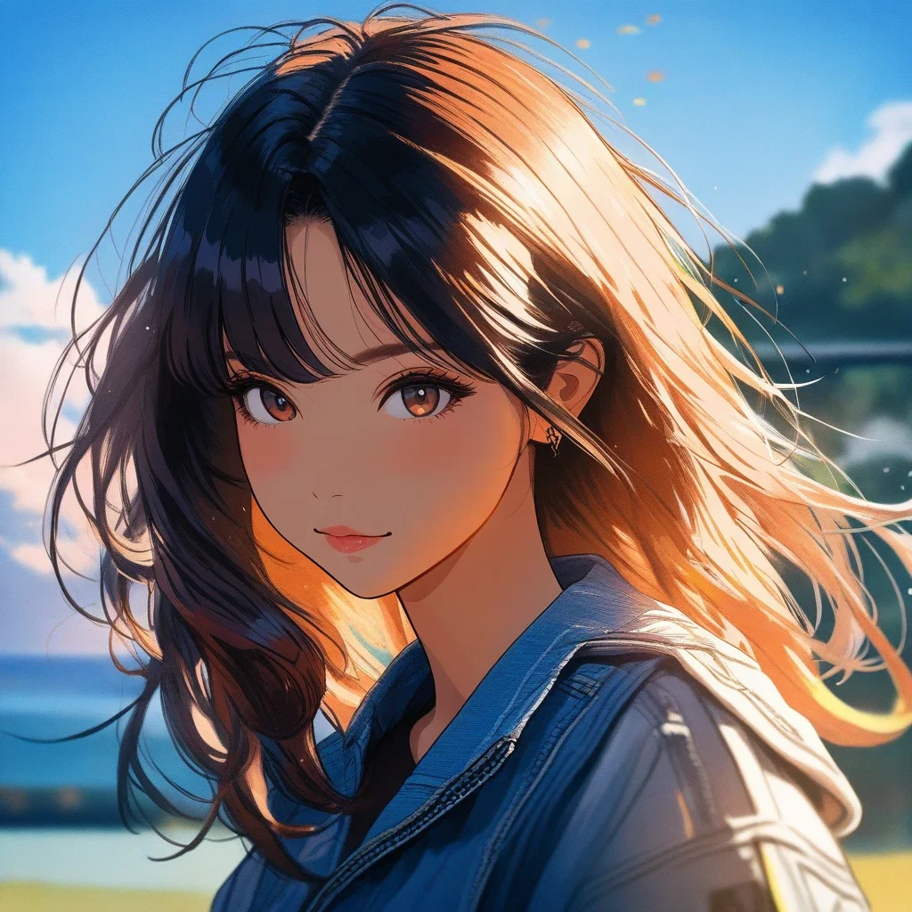 oil painting cute girl wonder woman golden hour